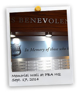 Memorial Wall at PBA HQ (9/17/2014)
