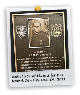 Dedication of Plaque for PO Oswain (10/14/2011)