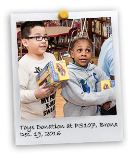 Toys Donation in the Bronx, 2016 (12/19/2016)