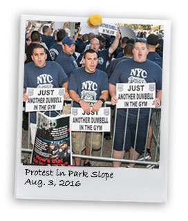 Protest at Park Slope YMCA (8/3/2016)